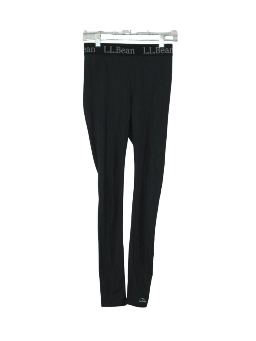 LL Bean Women’s Base Layer Midweight Black Thermal Leggings Polyester Size XS